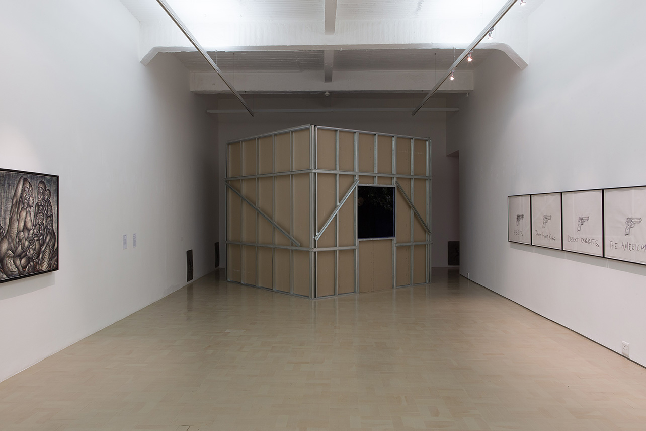 Installation view with works by Mmakgabo Helen Sebidi, Unathi Sigenu, and Robin Rhode, Stevenson, Cape Town