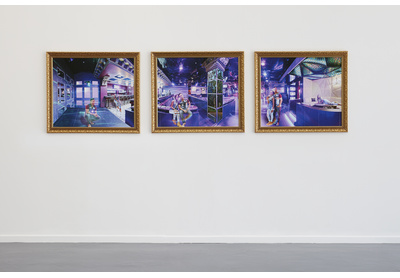 Installation view of Okaytopia