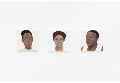 Installation view with works by Thenjiwe Niki Nkosi