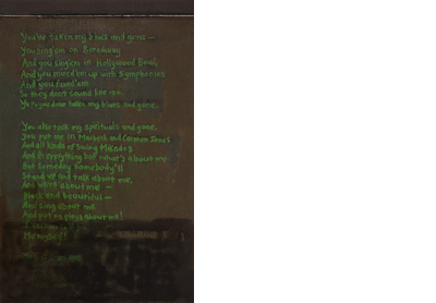 Note on Commercial Theatre (after Langston Hughes)
