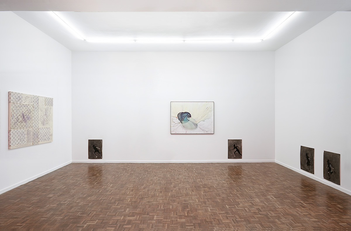 Installation view with works by Turiya Magadlela, Unathi Sigenu and Penny Siopis, Stevenson, Johannesburg
